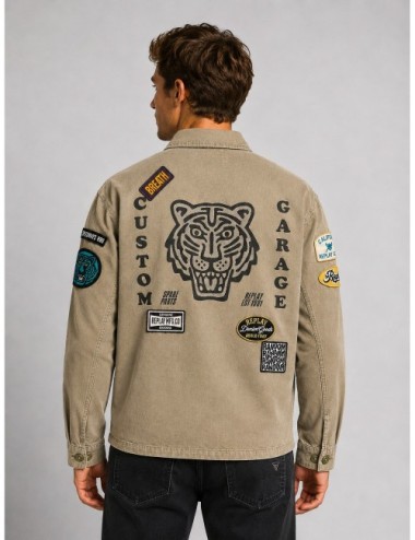 Chaqueta Motard de Replay en verde