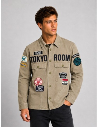 Chaqueta Motard de Replay en verde