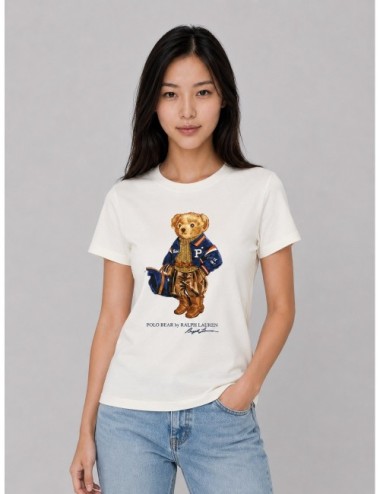 Camiseta Polo Bear Cotton Jersey de Polo Ralph Lauren en blanco