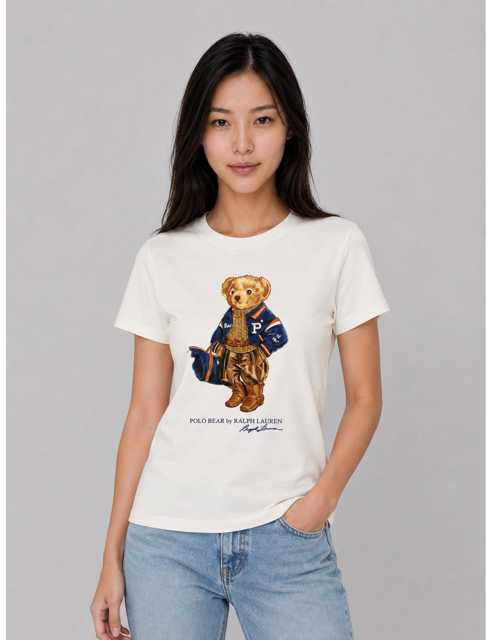 Camiseta Polo Bear Cotton Jersey de Polo Ralph Lauren en blanco