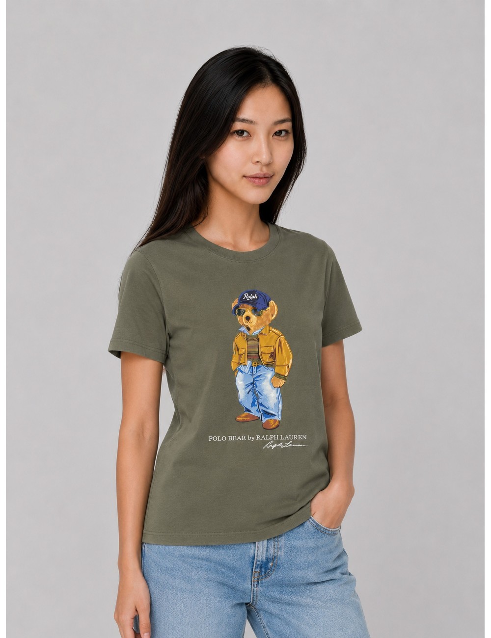 Camiseta Polo Bear Cotton Jersey de Polo Ralph Lauren en verde oliva