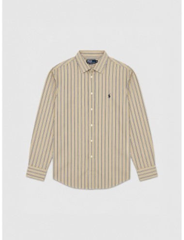 Camisa Relaxed Fit Striped de Polo Ralph Lauren en beige azul marino y blanco
