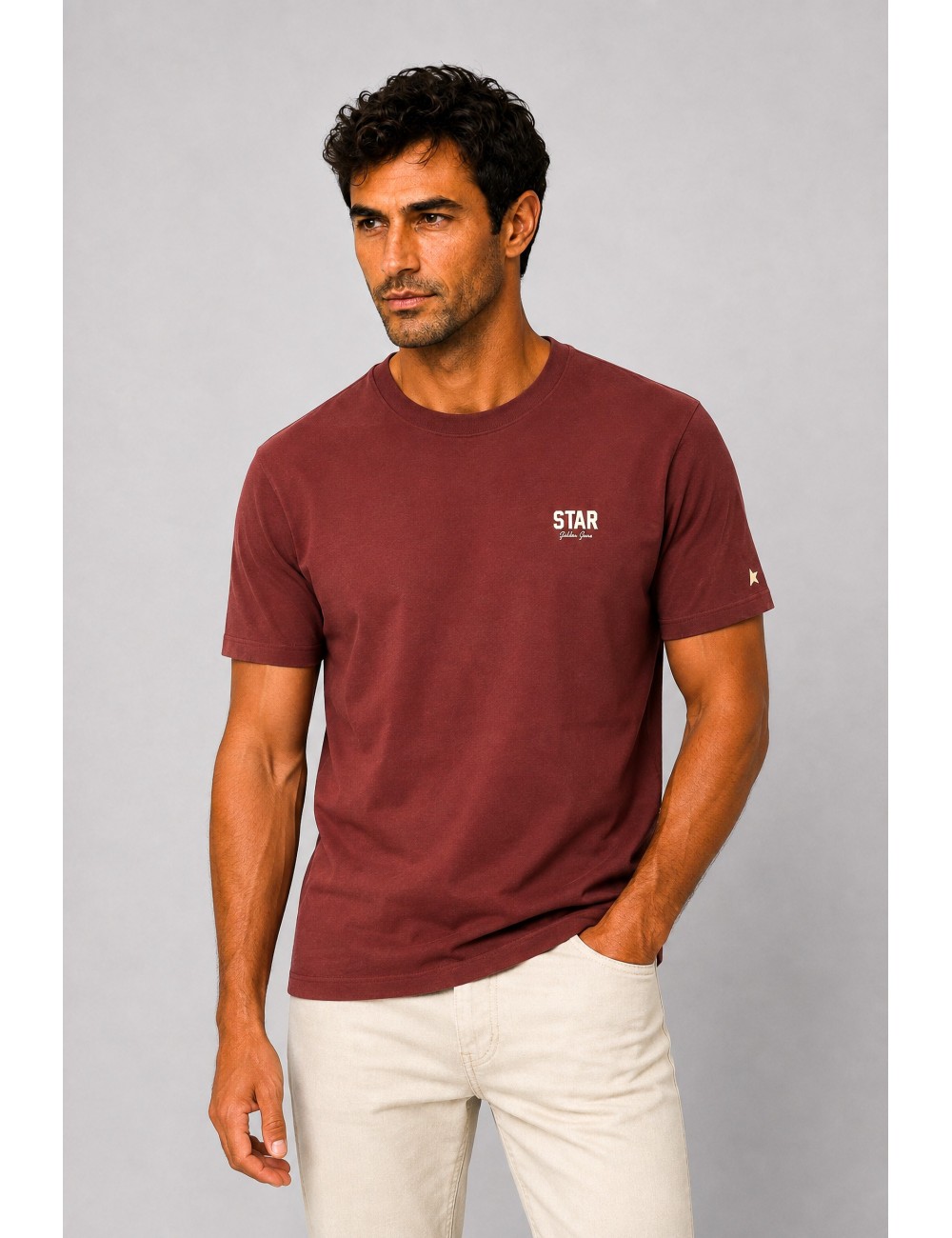 Camiseta Star T-shirt de Golden Goose en burdeos