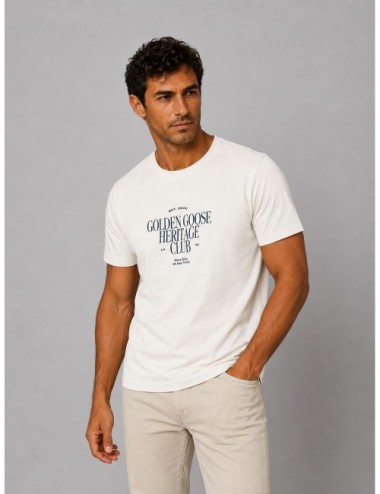 Camiseta Journey Collection de Golden Goose en blanco