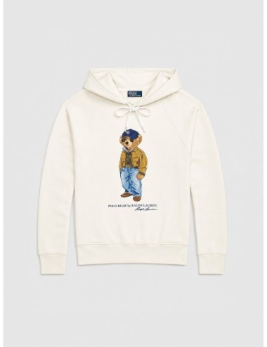 Sudadera Polo Bear Fleece Hoodie de Polo Ralph Lauren en blanco roto