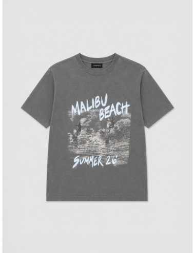 Camiseta Cade Tee Surfer Black Blue de ANINE BING en negro