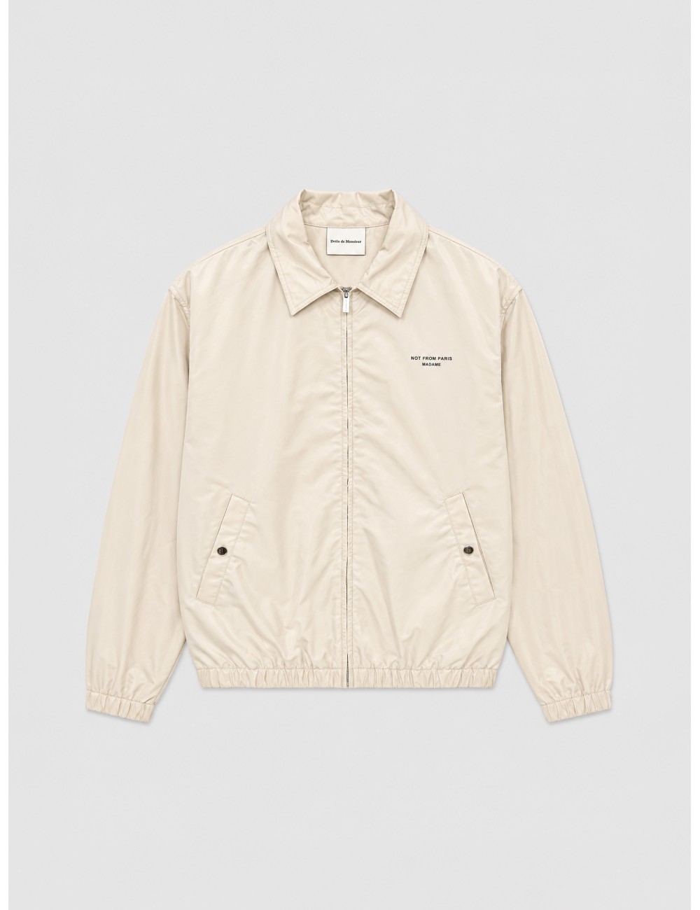 Chaqueta Slogan Nylon Jacket de Drôle de Monsieur en beige claro