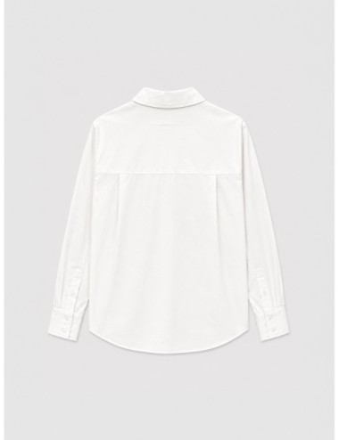 Camisa Floral Embroidery de Ermanno Firenze en blanco y gris