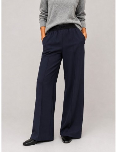 Pantalón Cady de Ermanno Firenze en azul oscuro