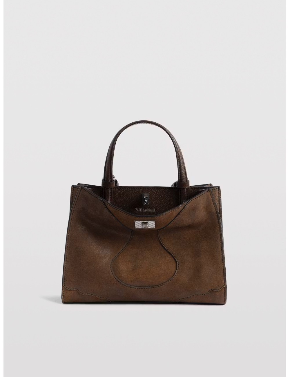 Bolso Jack Mini Suede Waxy de Zadig & Voltaire en marrón