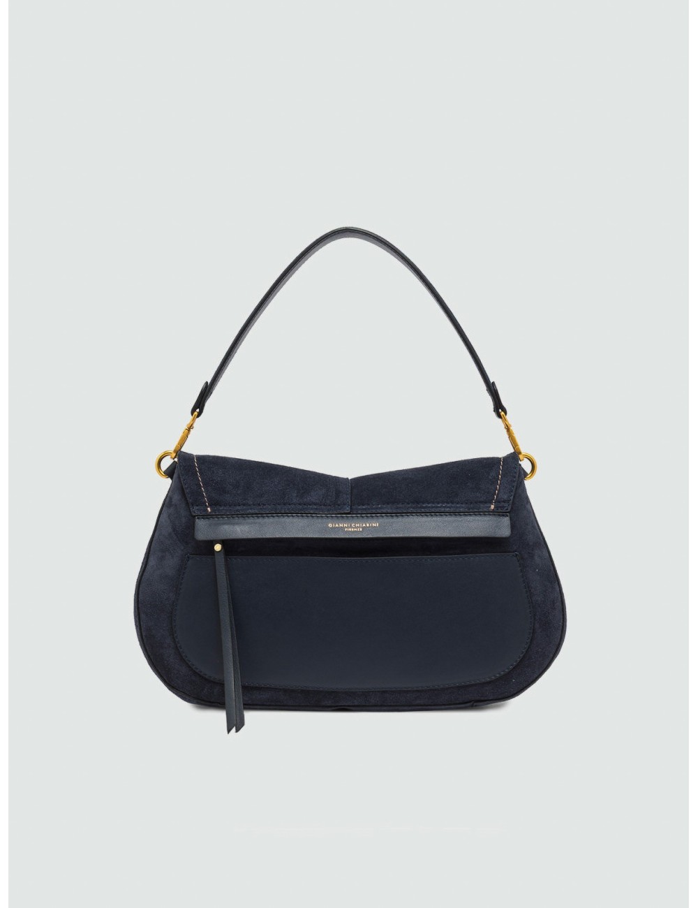 Bolso Helena Round de Gianni Chiarini Firenze en azul marino