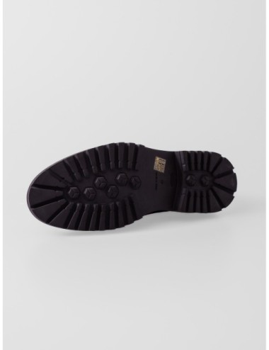 Zapato X2656 CALCE marrón oscuro con empeine acanalado y suela de tacos