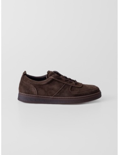 Sneaker X2523 CALCE marrón topo con superficie afelpada y corte panelado