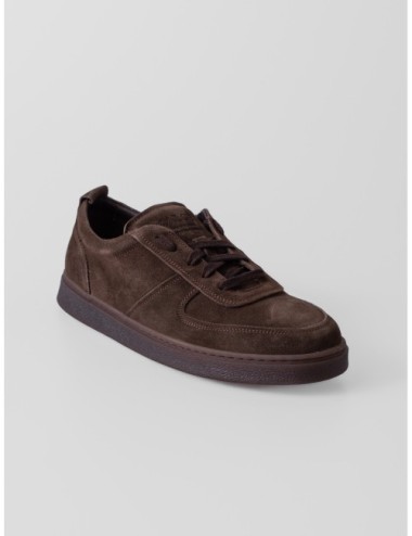 Sneaker X2523 CALCE marrón topo con superficie afelpada y corte panelado