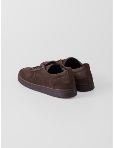 Sneaker X2523 CALCE marrón topo con superficie afelpada y corte panelado
