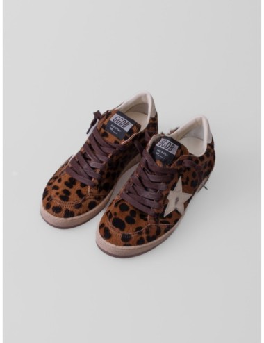 Sneakers Ball Star Golden Goose en marrón y crema