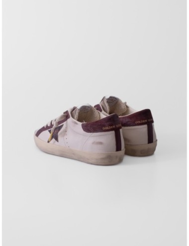 Sneakers Super Star Folded Lining All Aro Golden Goose en crema y beige y burdeos