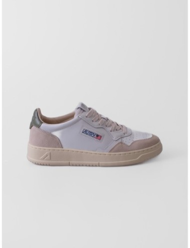Sneakers Medalist Low Man de Autry en blanco beige y verde bronce