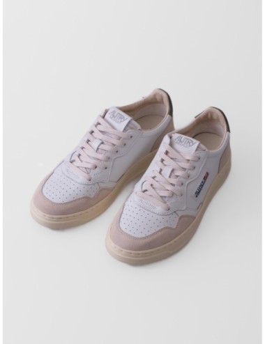 Sneakers Medalist Low Man de Autry en blanco beige y verde bronce