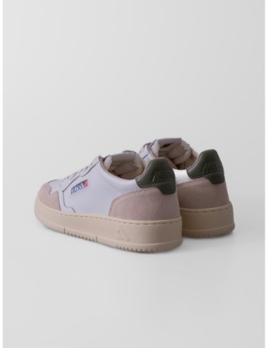 Sneakers Medalist Low Man de Autry en blanco beige y verde bronce