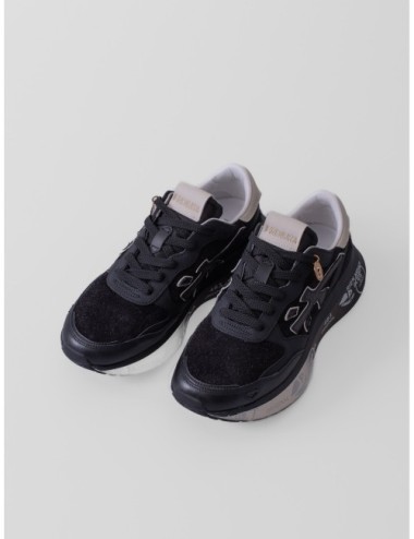 Sneakers Lauryn 7803 de Premiata en negro y crema