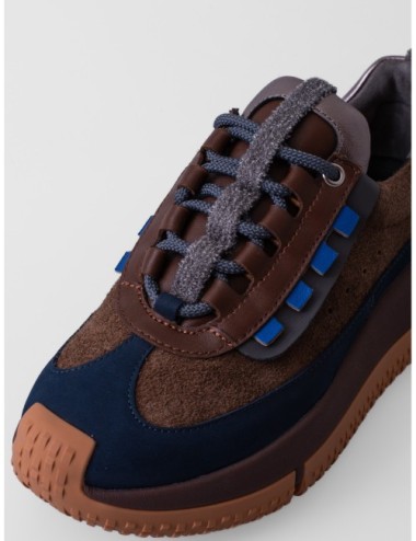 Sneakers Kapok Pinto 4CCCCEES en marrón chocolate gris metalizado y azul marino