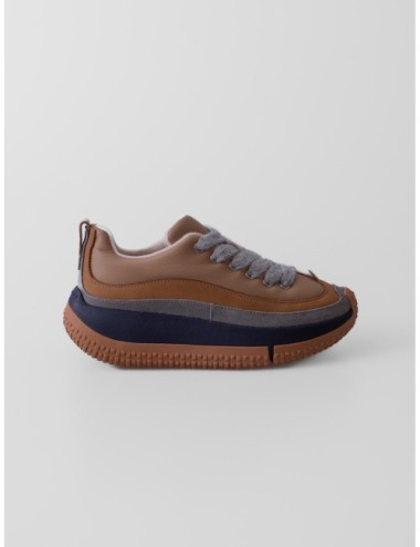 Sneakers Kapok Pava 4CCCCEES en beige gris topo y azul marino