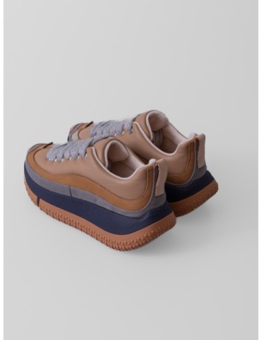 Sneakers Kapok Pava 4CCCCEES en beige gris topo y azul marino