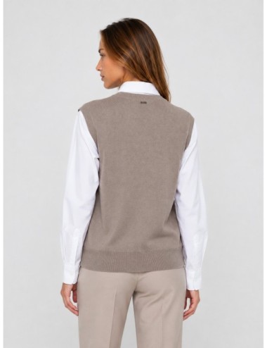 Chaleco MG00053DR HERNO beige claro