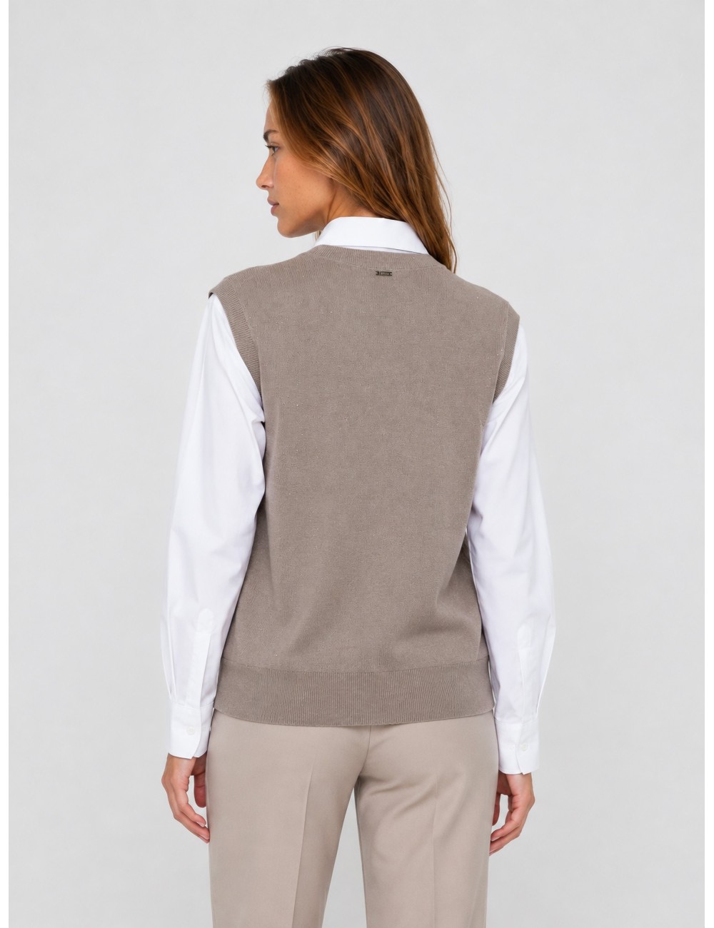Chaleco MG00053DR HERNO beige claro