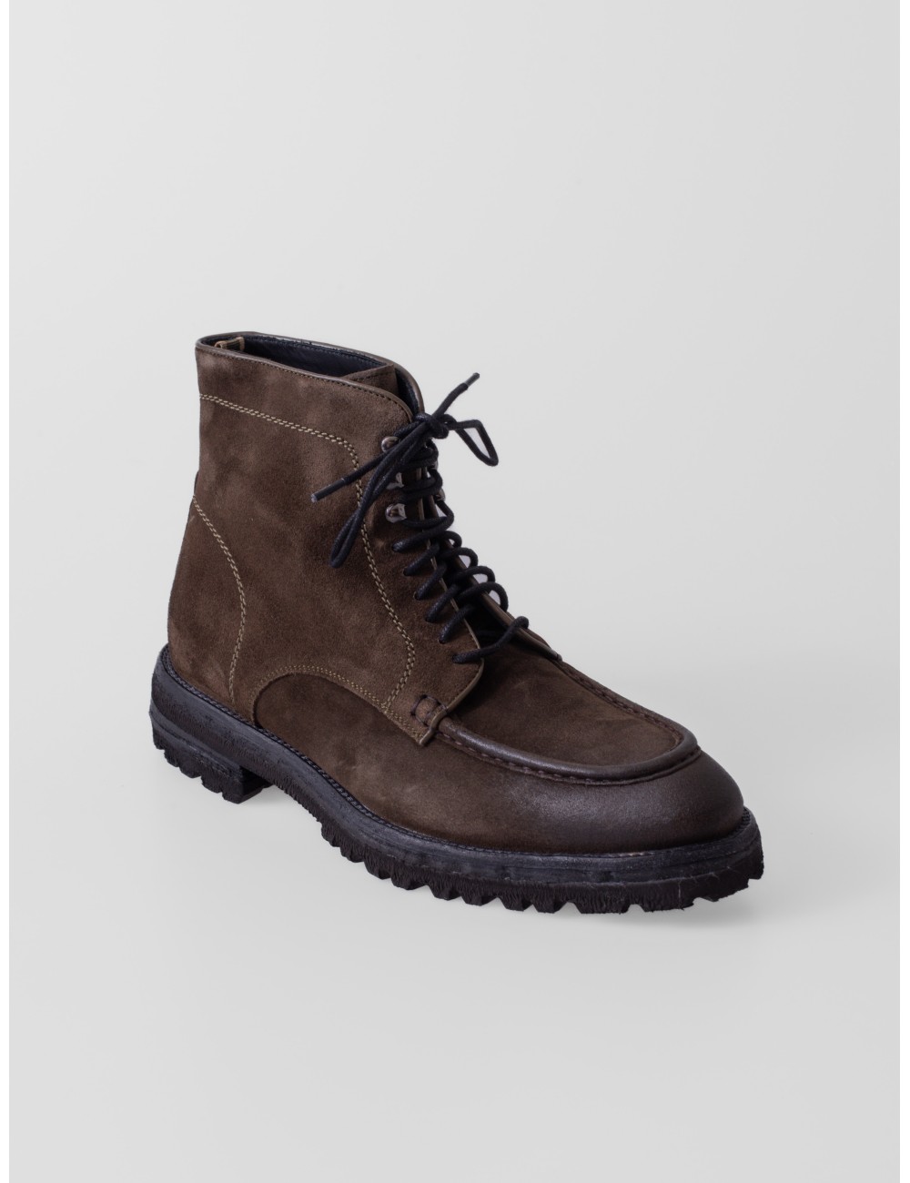 Bota LES HÉRITIERS THE BOOT en ante Khaki con cordones y suela trekking