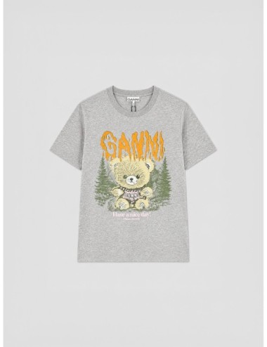 Camiseta GANNI Forest Teddy gris