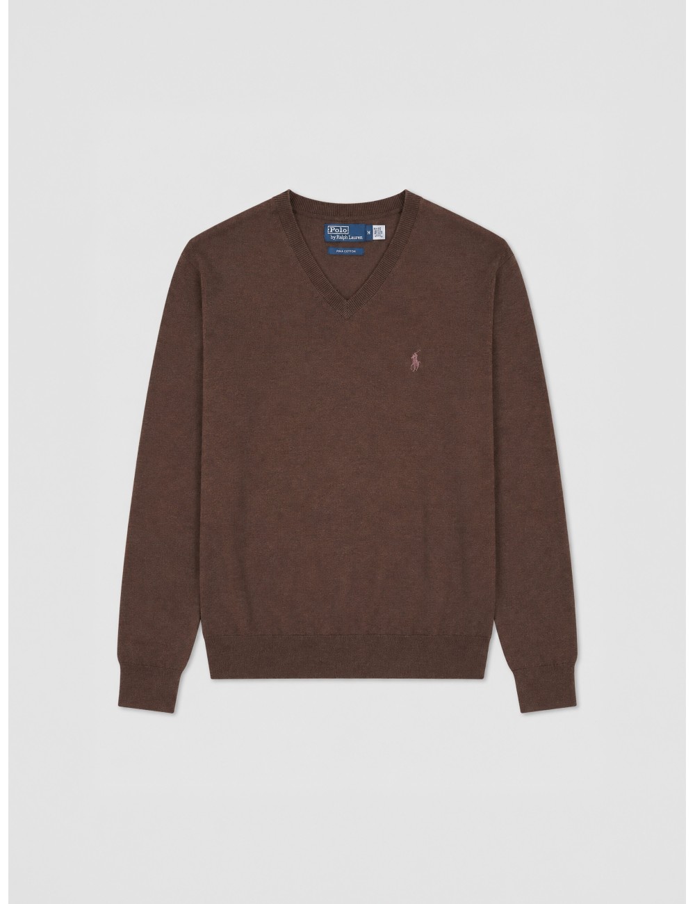 Jersey Polo Ralph Lauren Wool V-Neck marrón