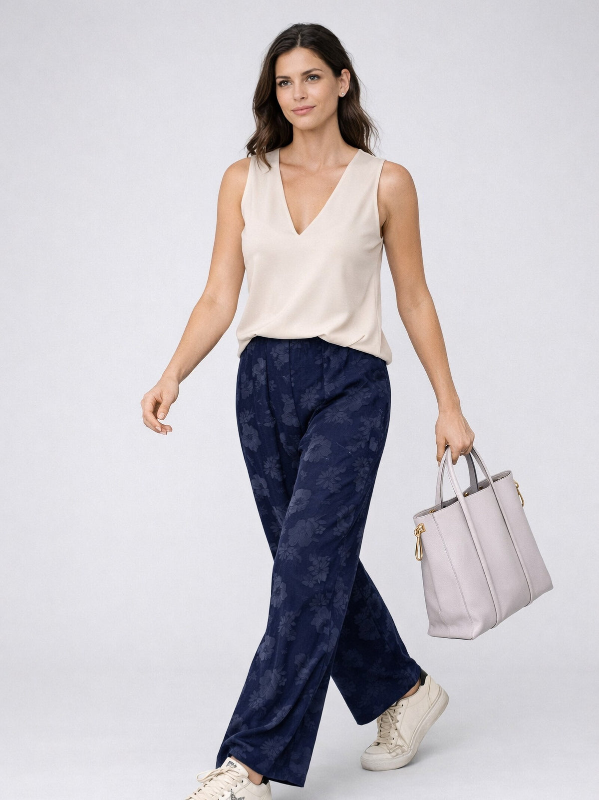 PANTALÓN FLUID JACQUARD BOUQUET