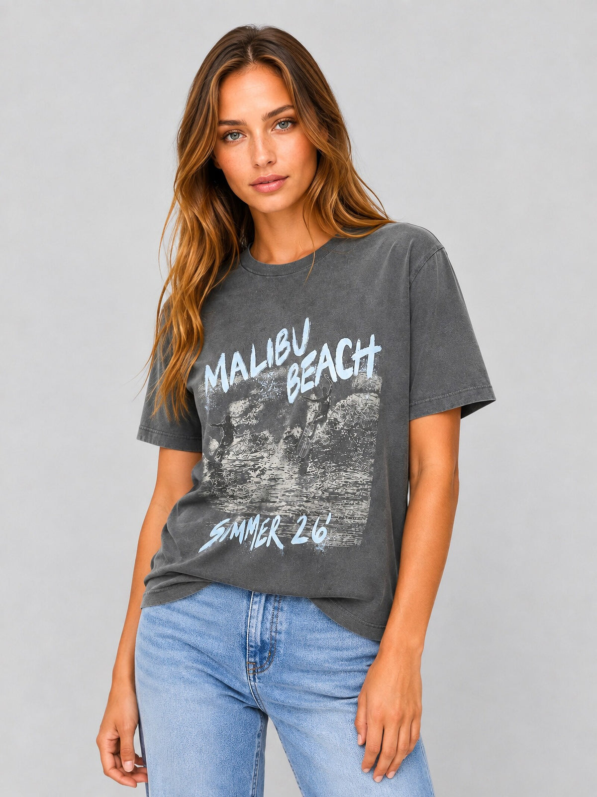 Cade Tee Surfer Black Blue