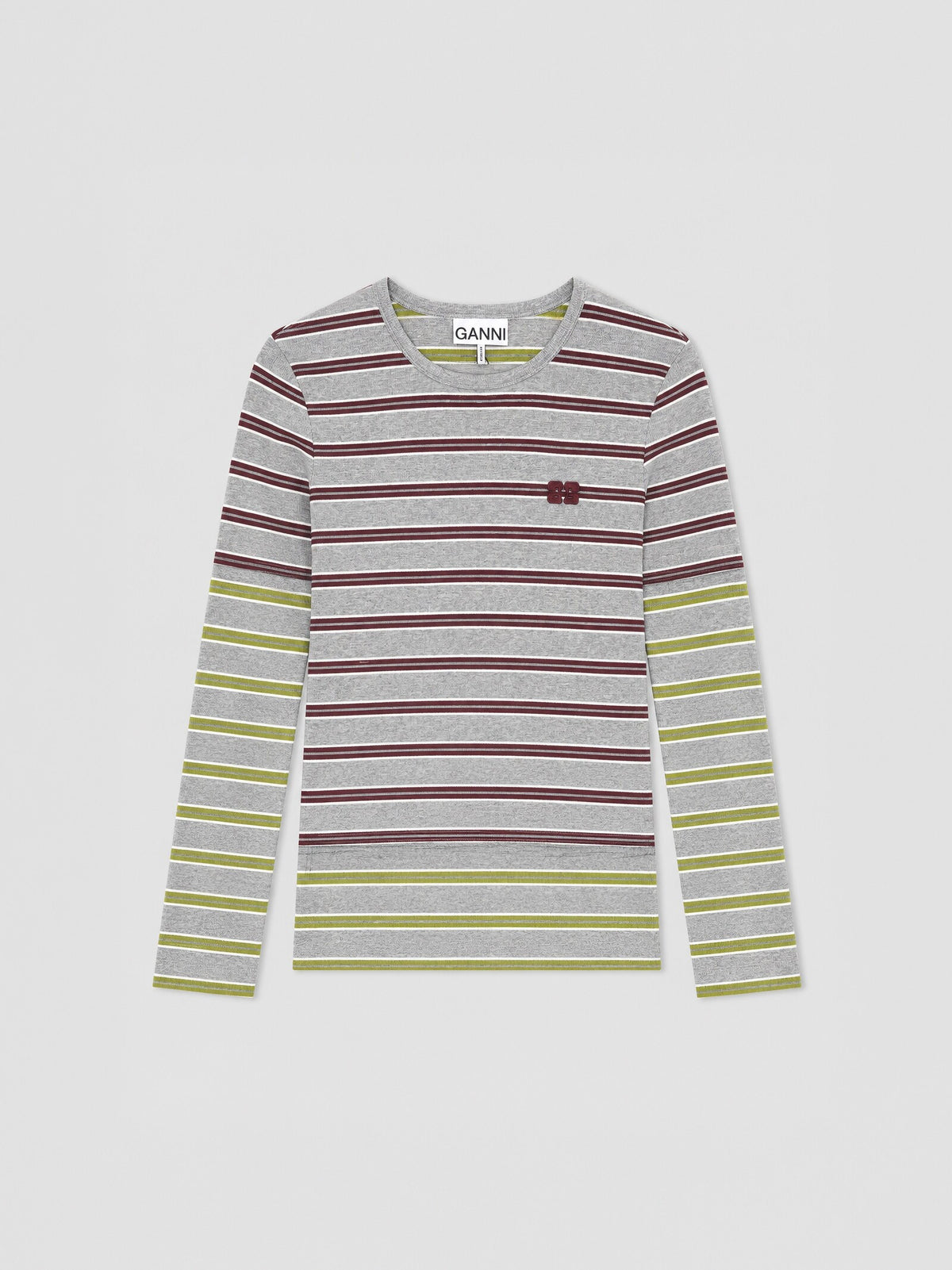 Long-sleeve Top in Double Stripe