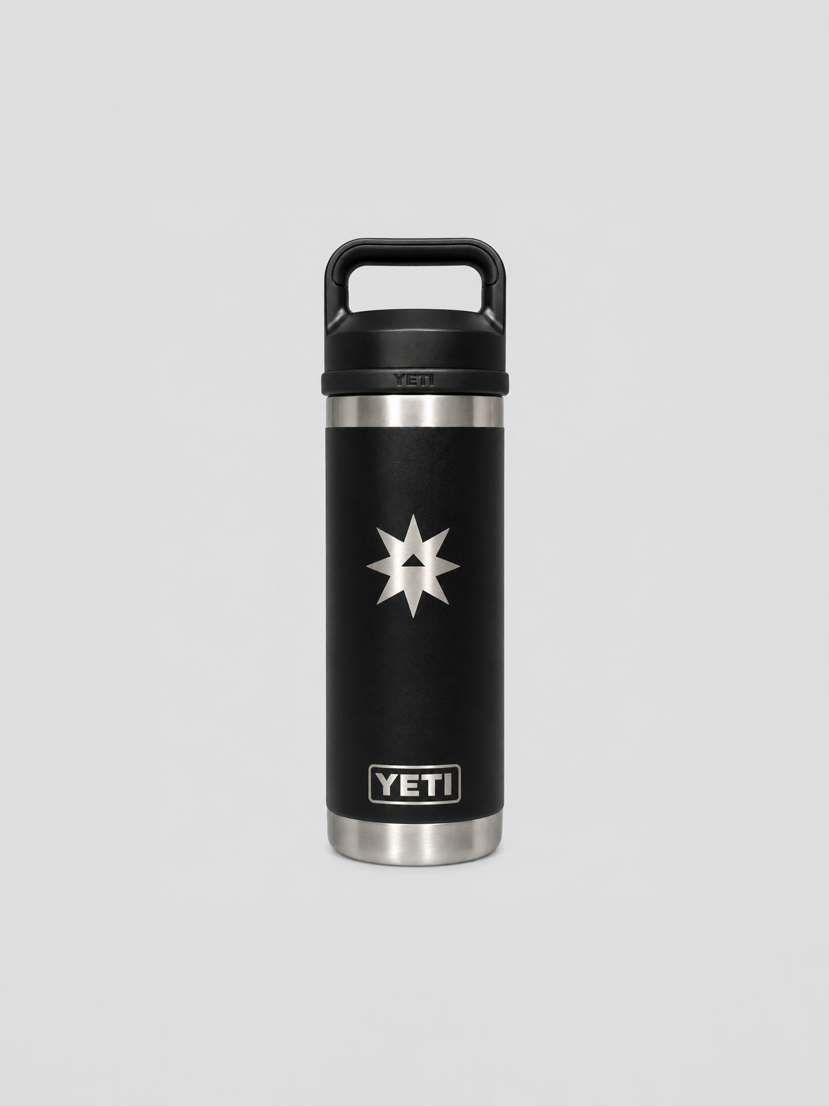 Botella YETI Rambler 18 oz Black edición Les Héritiers con grabados exclusivos en ambas caras