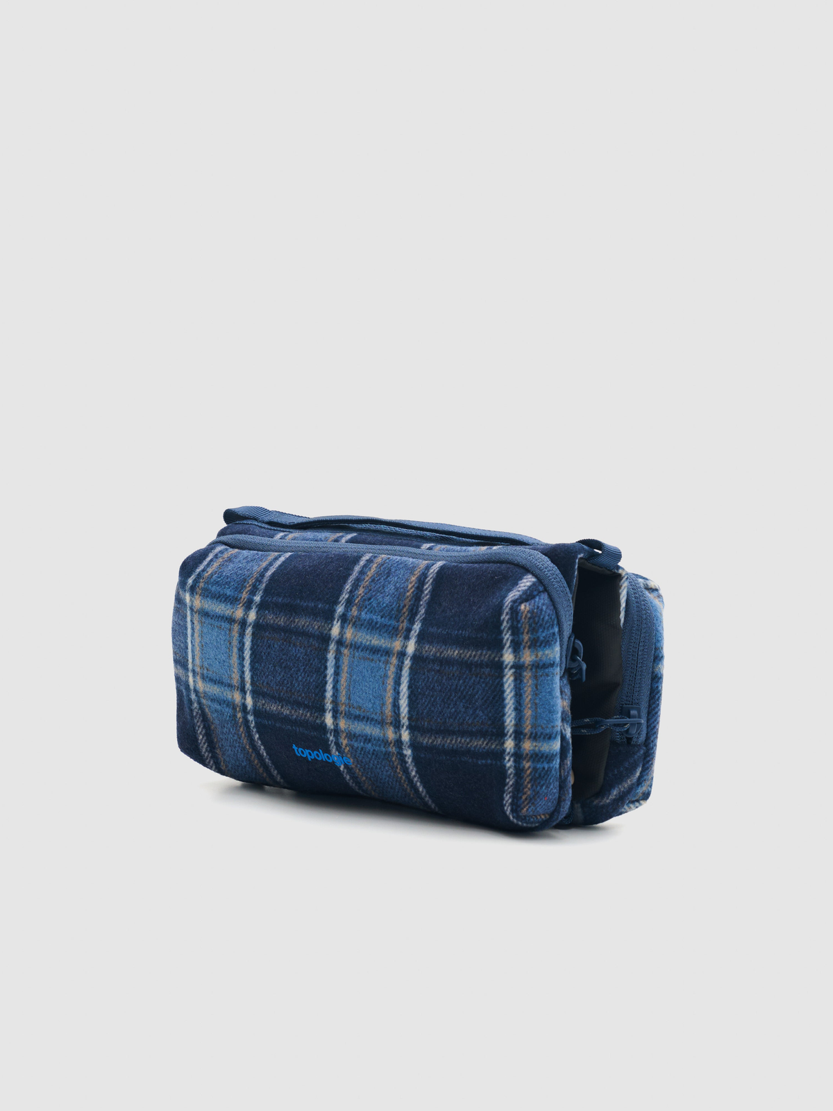Bolso Topologie Bottle Sacoche Medium en Blue Check / Check Wool