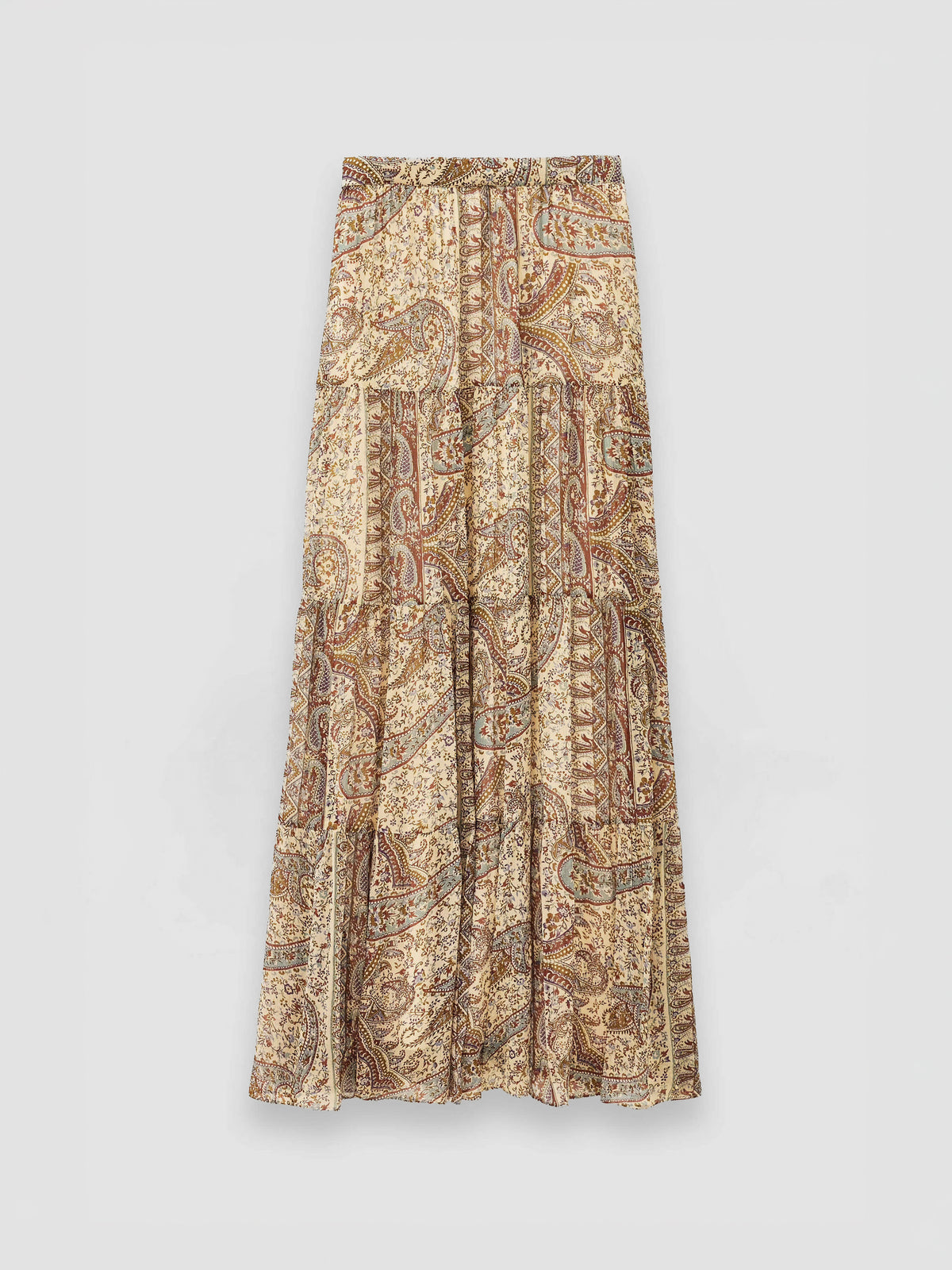 Falda maxi Cali de ba&sh estampada en color Bleu
