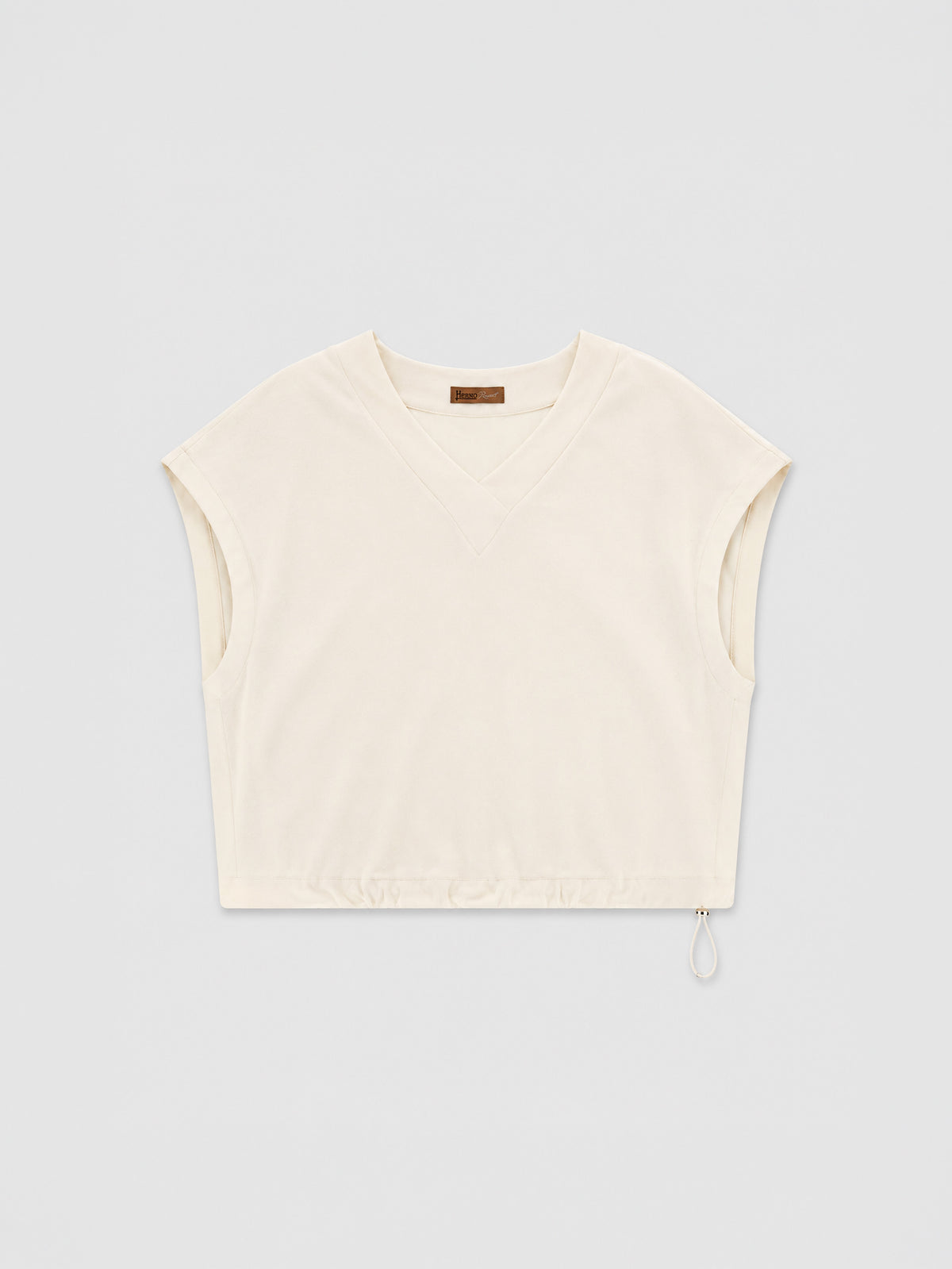 Top efecto franela Herno en color MILK para mujer