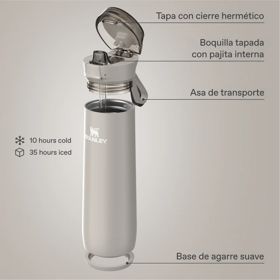 STANLEY The Flowstate Spring Bottle 20 OZ Ash, botella térmica