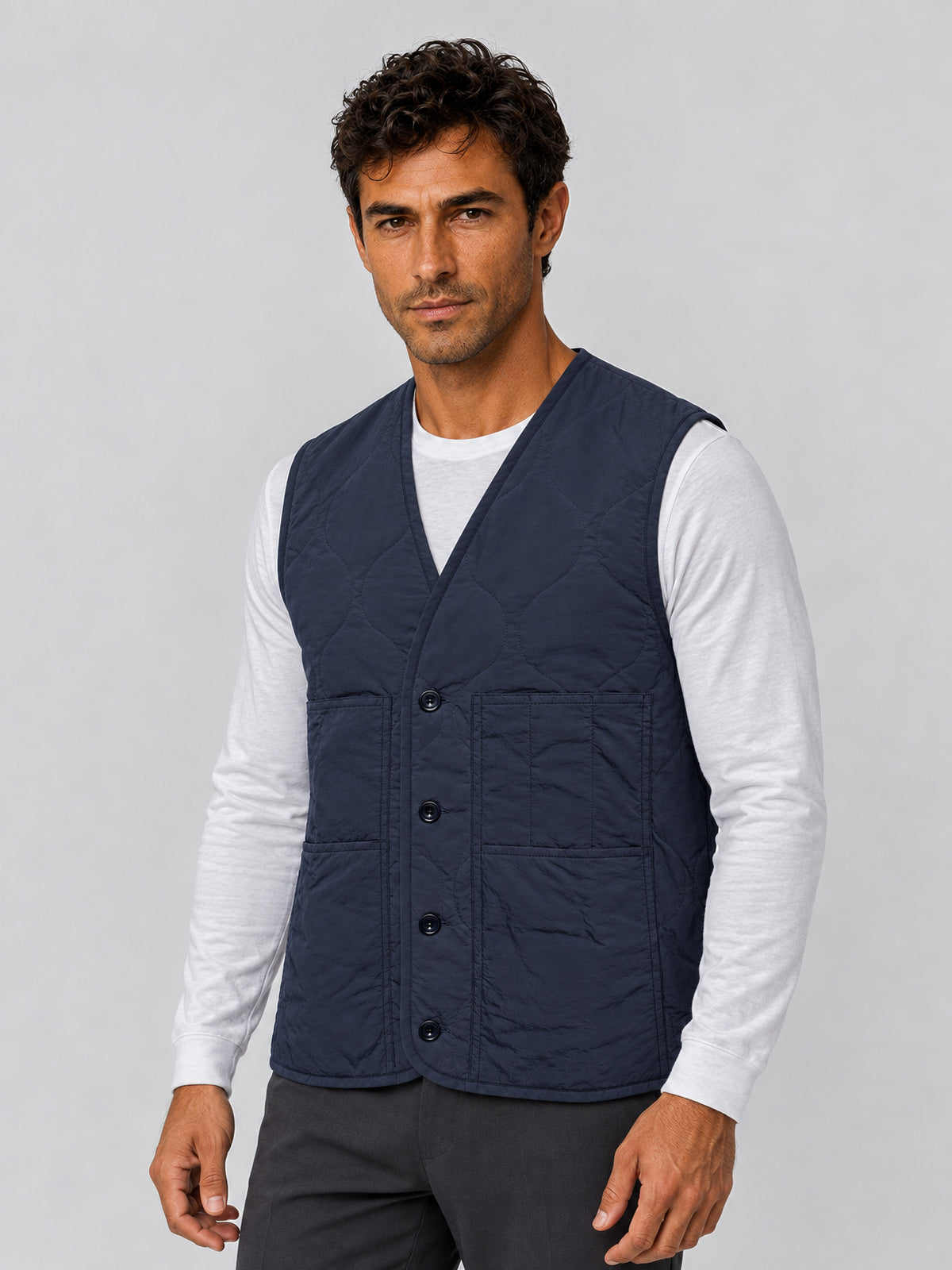 Chaleco Archive Vest de Les Héritiers en Navy Blue