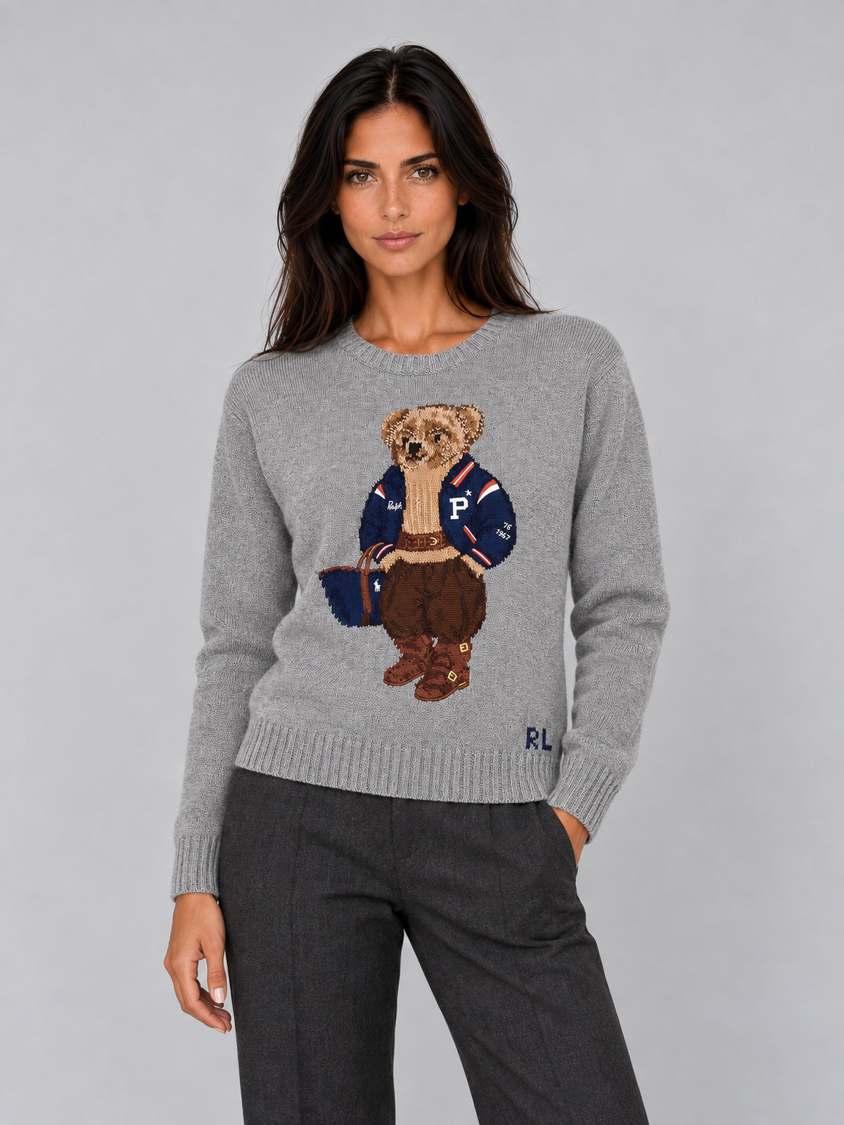Jersey Fall Wool Bear de Polo Ralph Lauren en Gray
