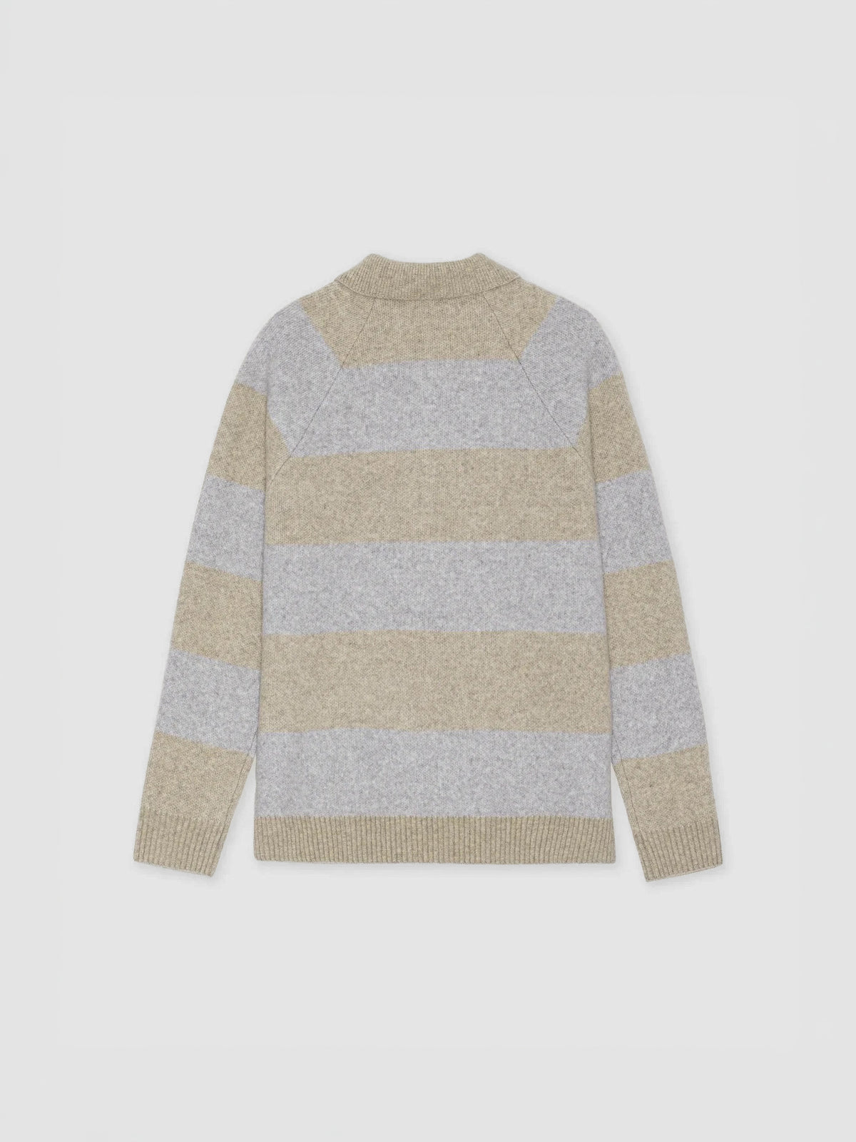 Polo Striped Melange Knitted Polo de Les Deux en Light Sand Melange
