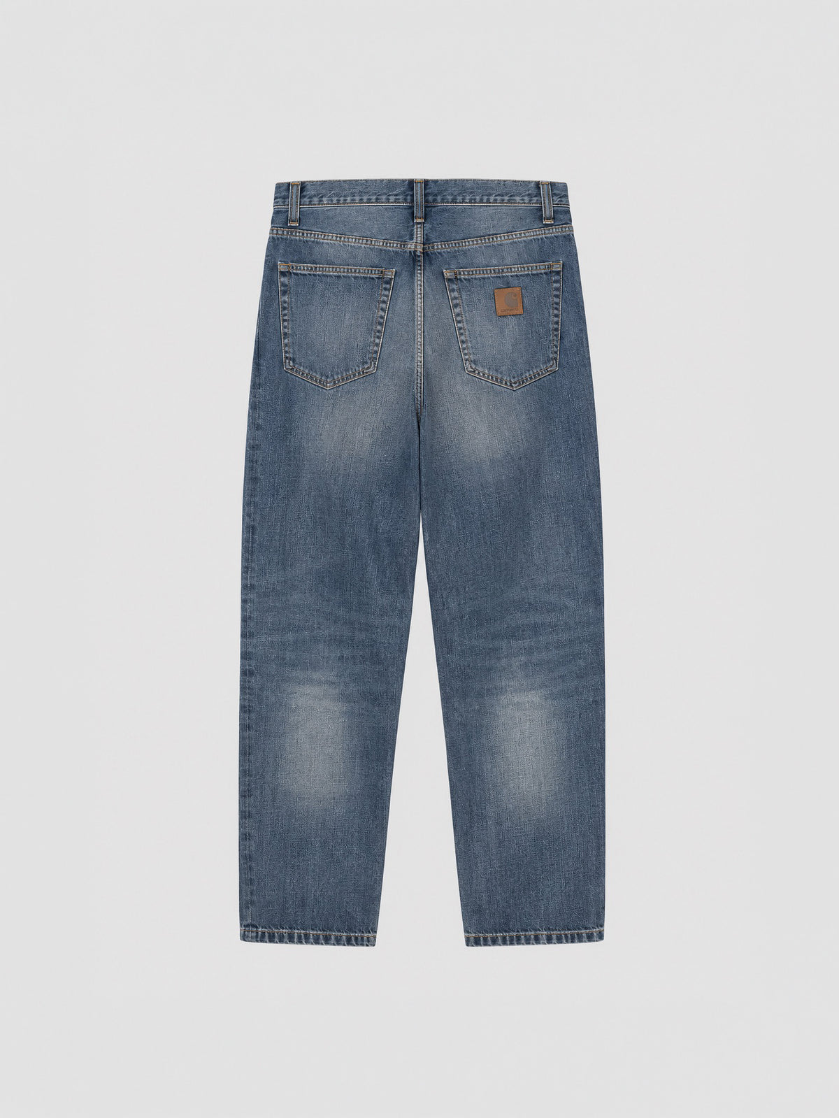 Aaron Pant de Carhartt WIP en Blue Mid Worn Used
