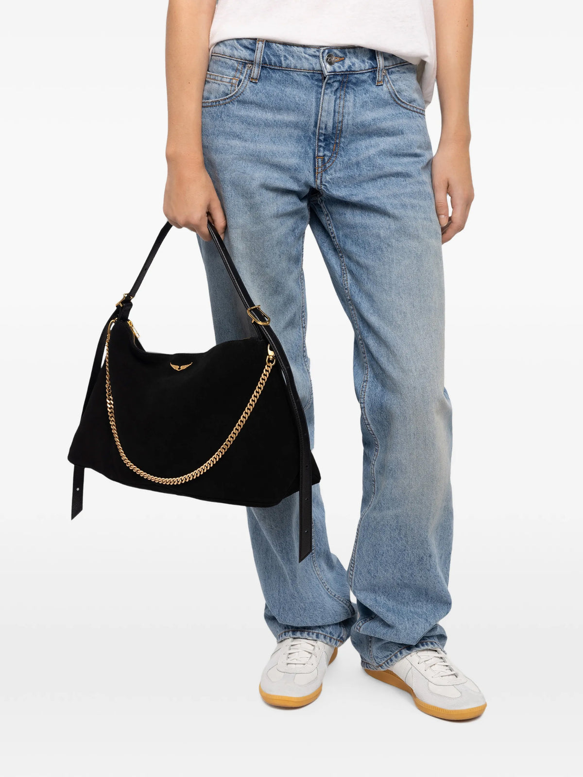 Bolso Jim Suede Bag Black Gold 5 de Zadig&Voltaire