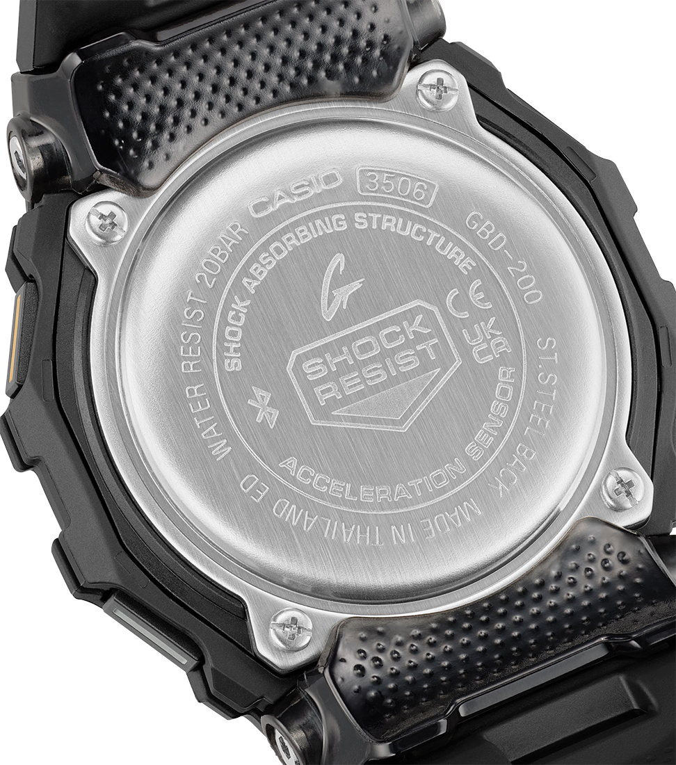 Reloj deportivo G-SHOCK negro con pantalla digital MIP y caja de resina