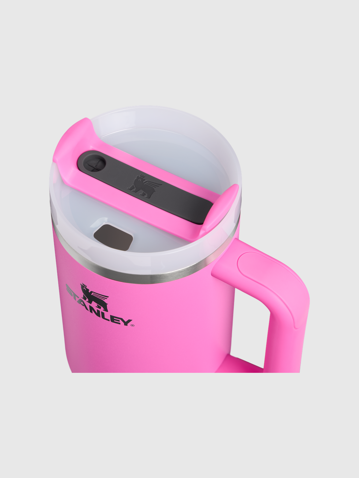 STANLEY Quencher H2.0 FlowState 40 OZ Hot Pink, vaso térmico con asa y pajita