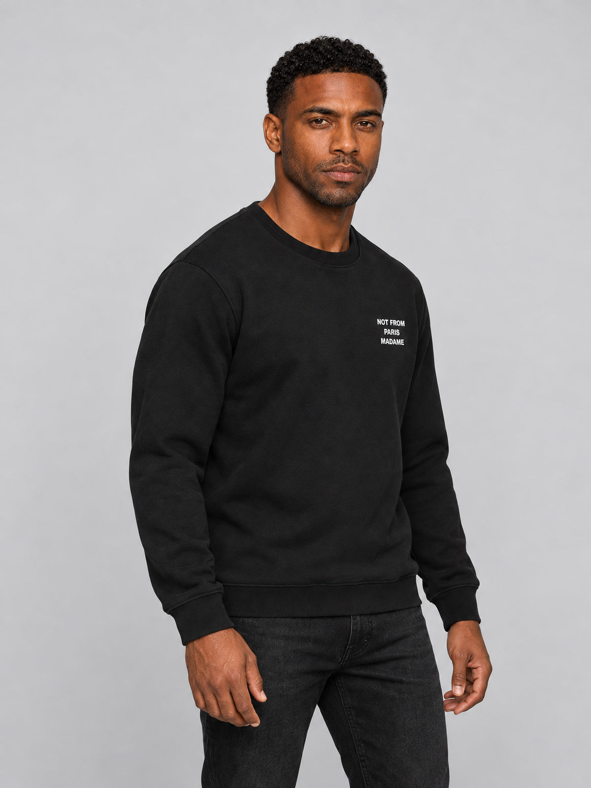 Sudadera Le Sweatshirt Slogan de Drôle de Monsieur en Black