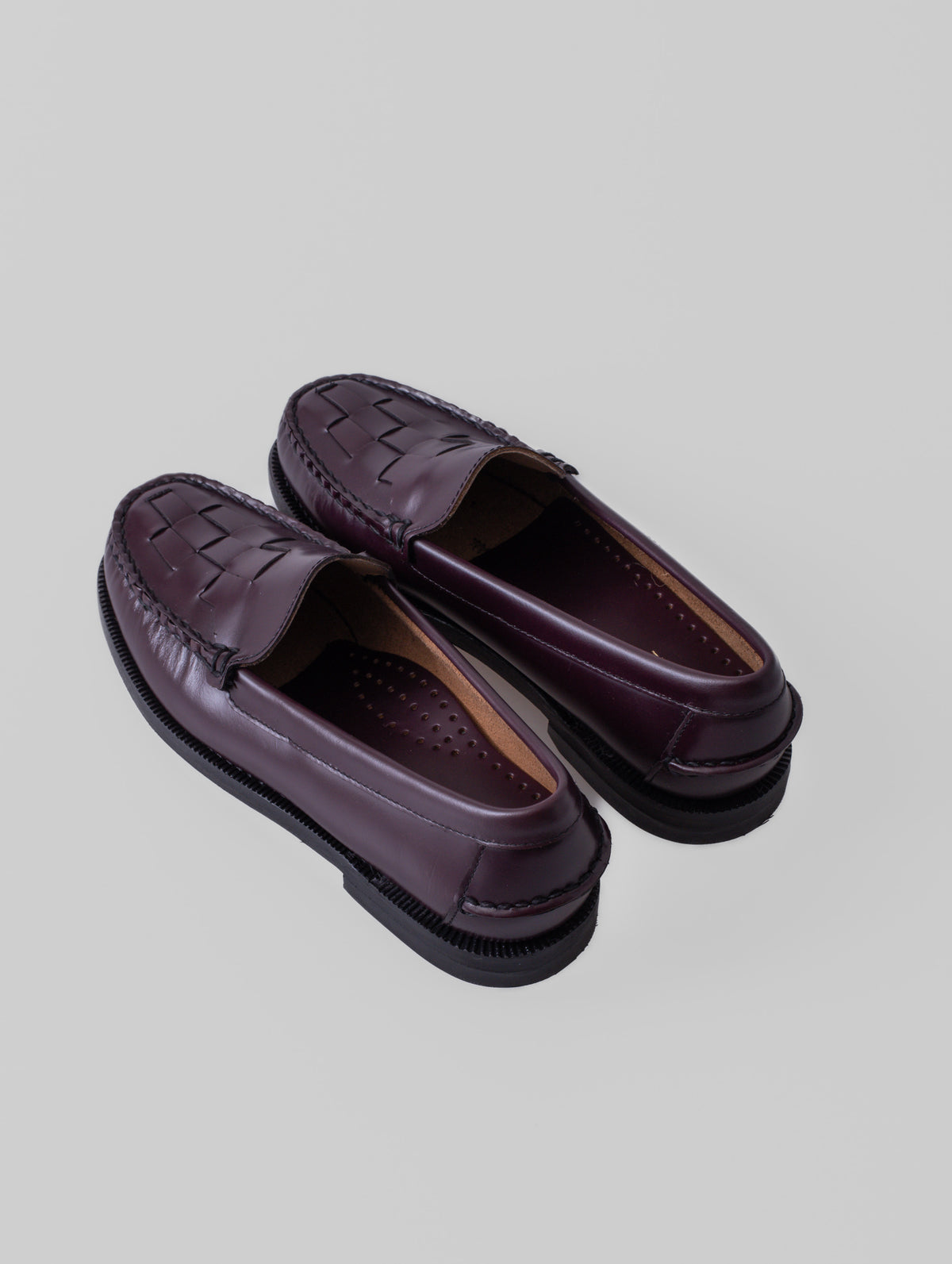 SEBAGO FRANK BRAIDED WOMAN, BROWN BURGUNDY, mujer: mocasín